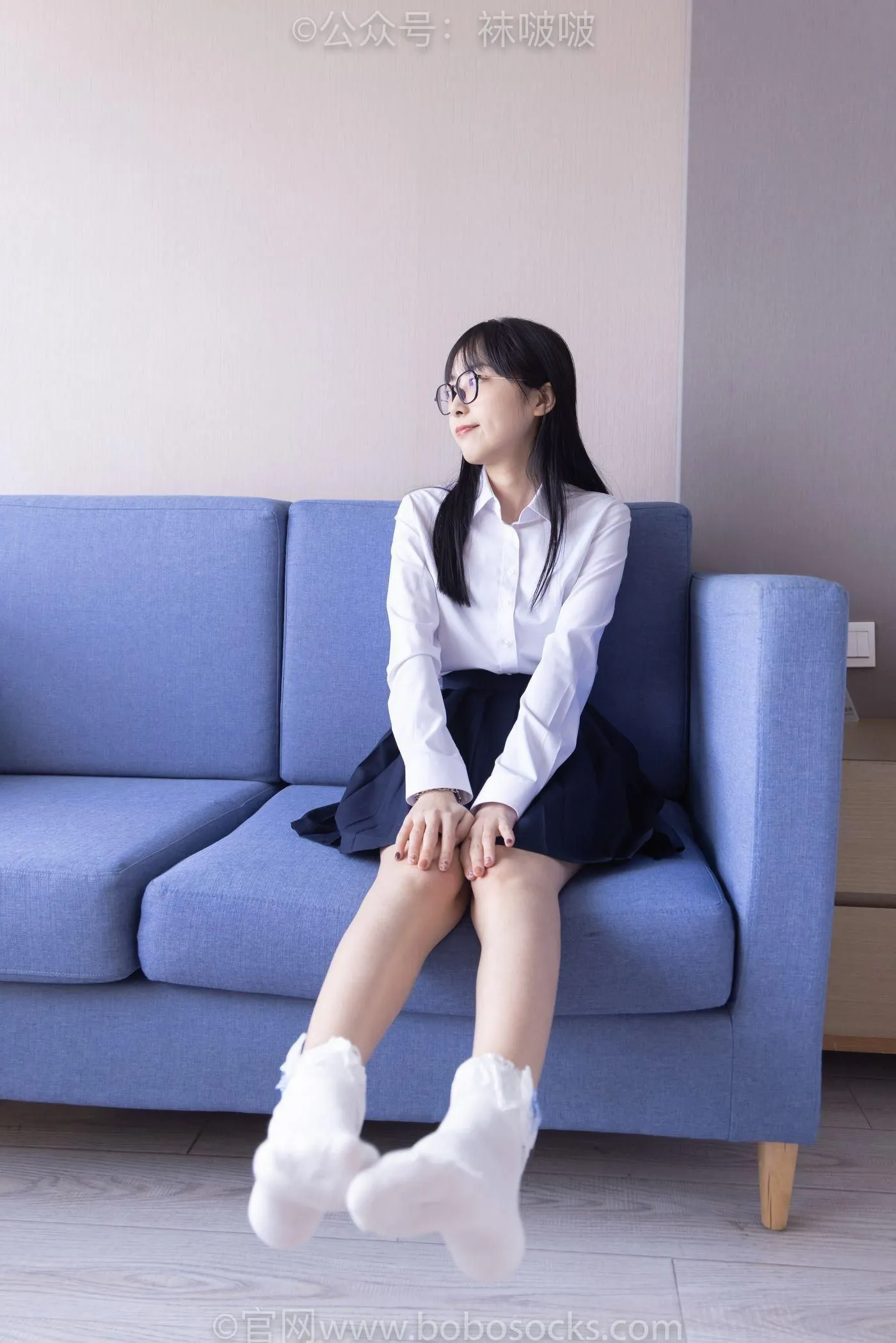 [BoBoSocks袜啵啵]NO.070 稚予-皮鞋、拖鞋、过膝袜、白棉袜 [148P]插图7